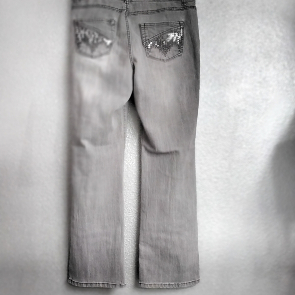 Style & Co. Grey Boot Cut Jeans With Sequins   Size 12P - Picture 2 of 5